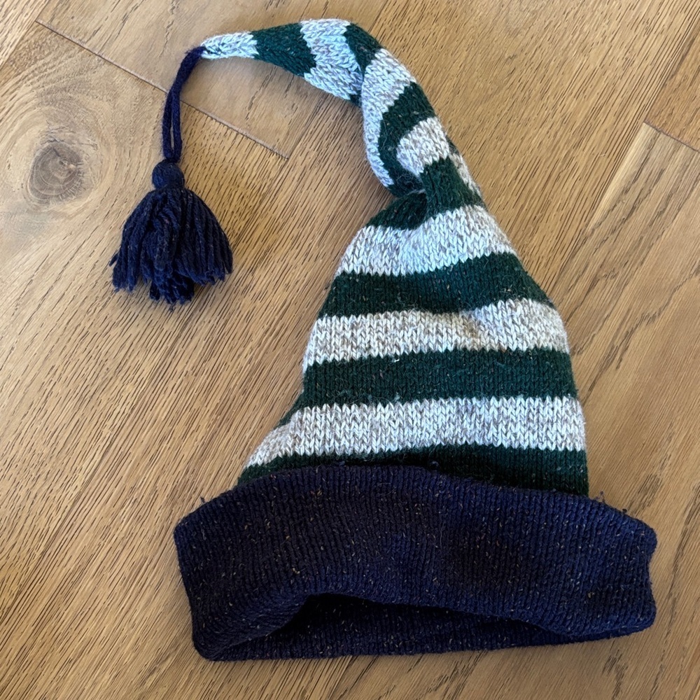 Vintage wool winter hat gnome/elf style